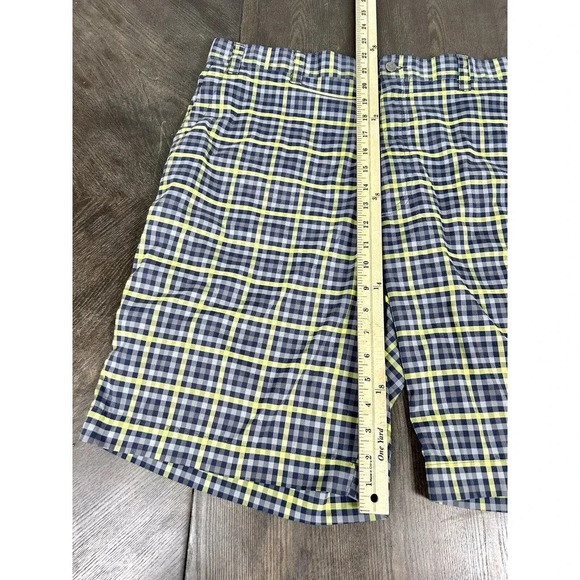 Callaway Golf Shorts Blue Yellow Plaid Pockets Stretch Men's 40 - Picture 4 of 10